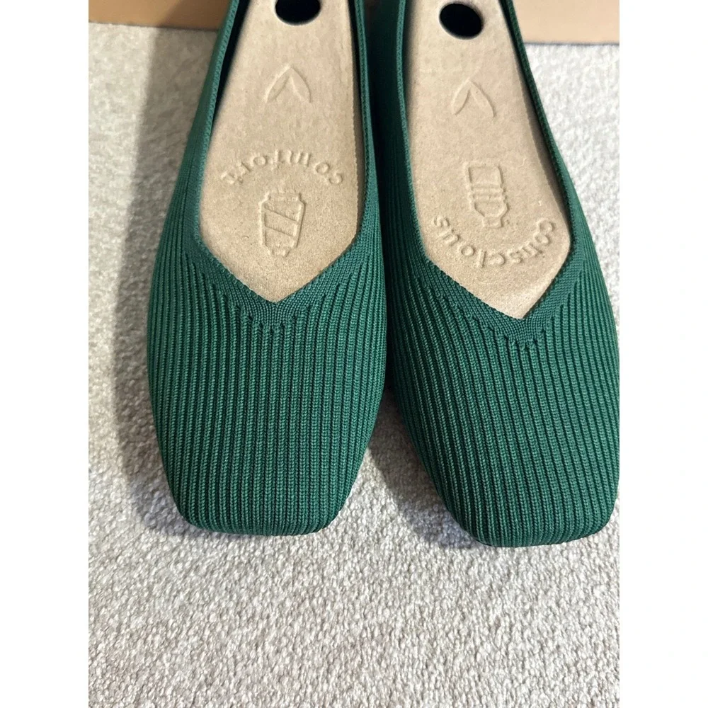 VIVAIA Margot 2.0 Forest Green Knit Ballet Flats EU/38.5 US/7.5